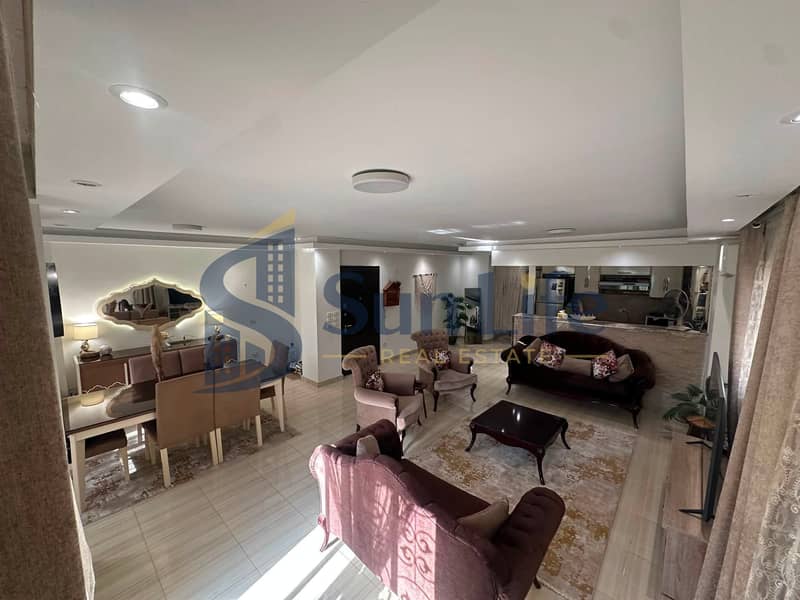 Apartment for sale in El Fardous Compound (Investment Area), Hadayek October. Unoverlooked garden view, super lux finishing. 2 mins to Wahat and Zewai - Mehr
