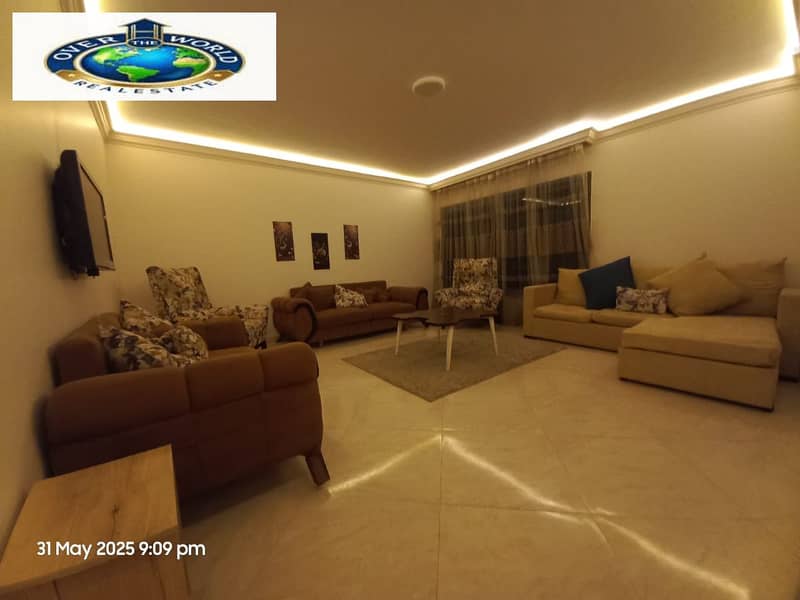 Darona Trees Compound furnished apartment for rent in Zahraa Al-Maadi next to Carrefour City Center Maadi Ring Road consisting of two bedrooms, a reception, 2 bathrooms, and an air-conditioned kitchen with new mattresses for first use, a medical Forbid mattress, Wi-Fi, natural gas, eighth floor, elevator. - Ansicht 2
