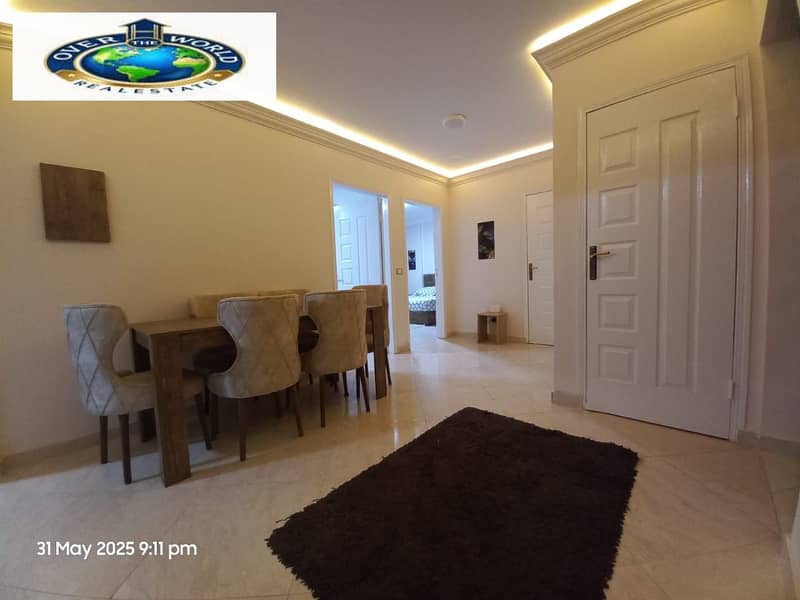 Darona Trees Compound furnished apartment for rent in Zahraa Al-Maadi next to Carrefour City Center Maadi Ring Road consisting of two bedrooms, a reception, 2 bathrooms, and an air-conditioned kitchen with new mattresses for first use, a medical Forbid mattress, Wi-Fi, natural gas, eighth floor, elevator. - Ansicht 6
