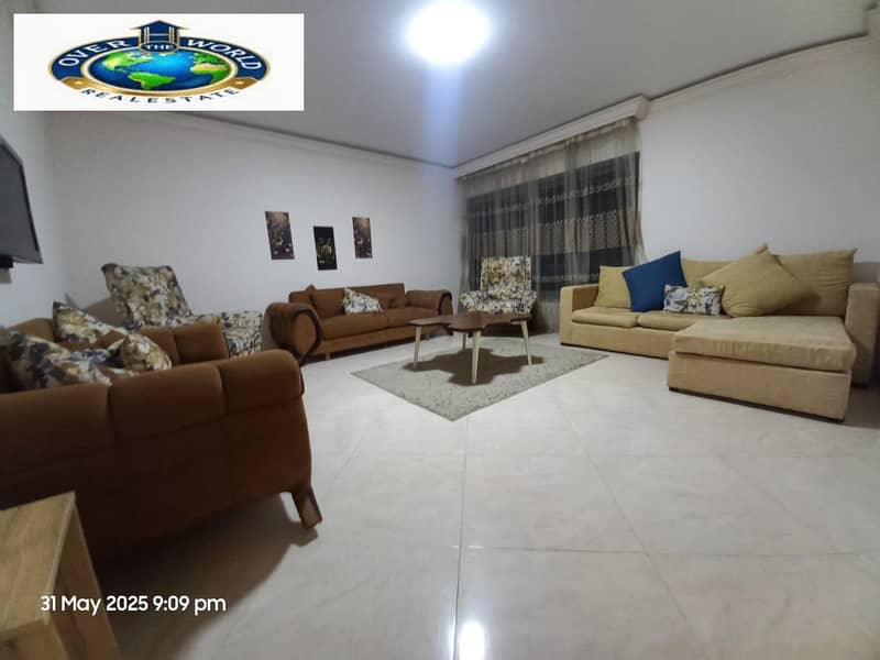 Darona Trees Compound furnished apartment for rent in Zahraa Al-Maadi next to Carrefour City Center Maadi Ring Road consisting of two bedrooms, a reception, 2 bathrooms, and an air-conditioned kitchen with new mattresses for first use, a medical Forbid mattress, Wi-Fi, natural gas, eighth floor, elevator. - Mehr
