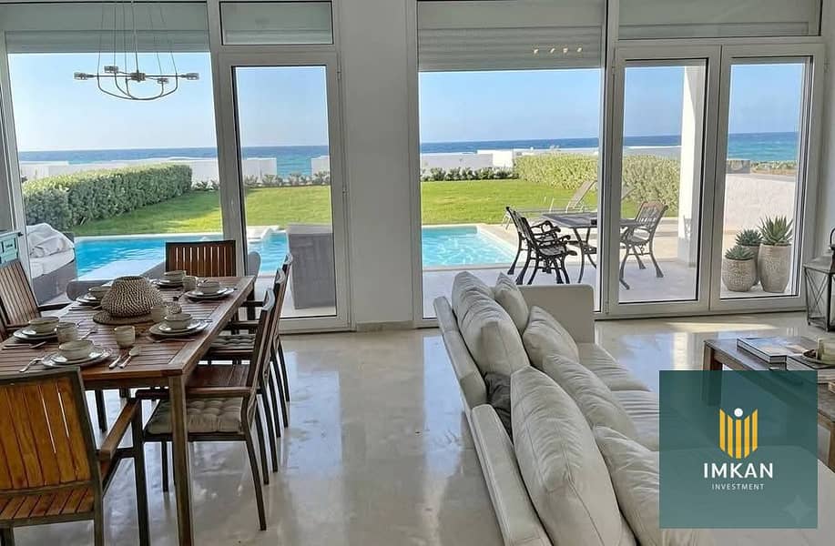 Hotel-finished chalet with direct sea and lagoon view for sale at the lowest price in Glee Village, North Coast, with interest-free installments up to – pohled 2