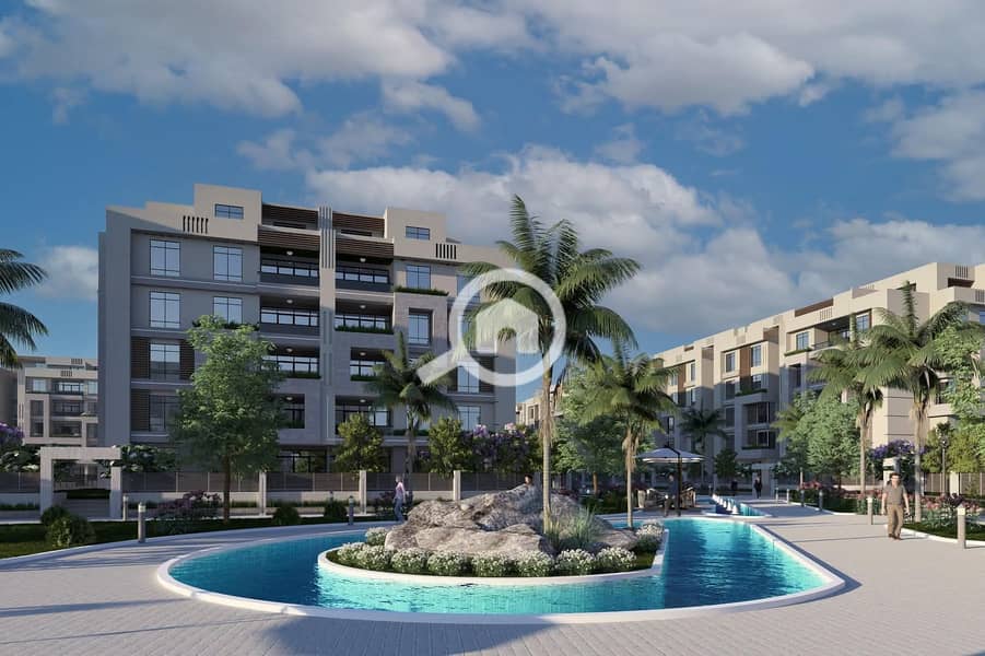 Fully Finished Apartment with Kitchen & ACs with open view in compound Al Jar British El Shorouk - Ansicht 3