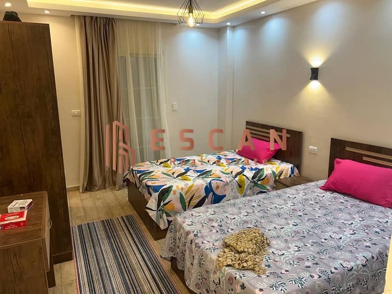 Furnished apartment for rent in Al Rehab City. Second floor, 90 square meters, near all amenities. Consists of: 2 bedrooms, 1 bathroom, kitchen, and r - Ansicht 5