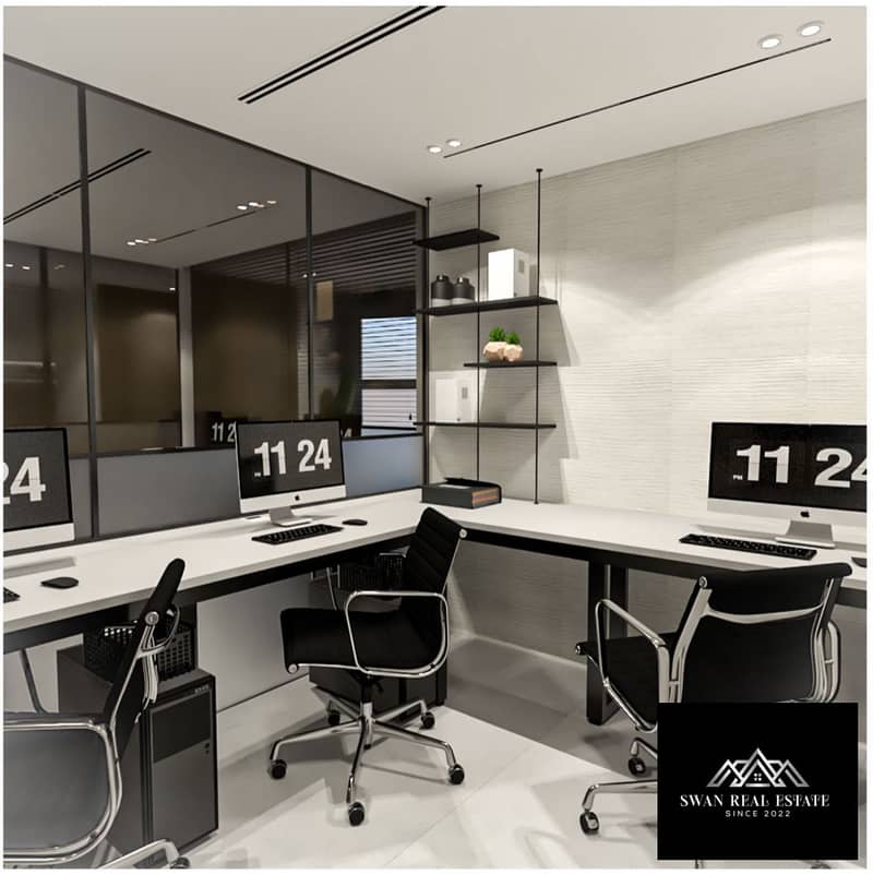 Prime 114m² Office for Rent in the Heart of Sheikh Zayed | Near Arkan & Hyperone Premium administrative space featuring a private office and open-spac - Ansicht 5