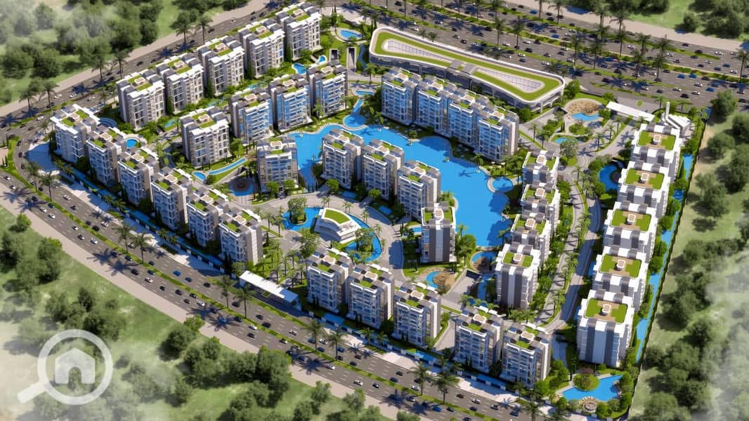 With a down payment of 310,000 and a monthly installment of 23,000, own a 3-room apartment with a view of lakes and landscaping in a luxury compound in the Administrative Capital directly on the central axis. - Ansicht 4