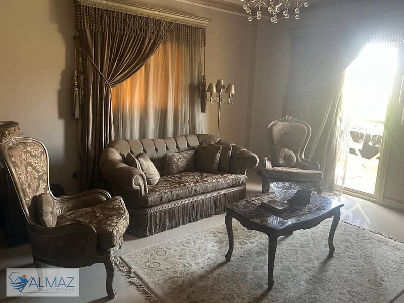 Furnished 205 sqm apartment for rent in Al Banafseg 7 Villas, First Settlement, near Waterway and Sadat Axis. - Więcej