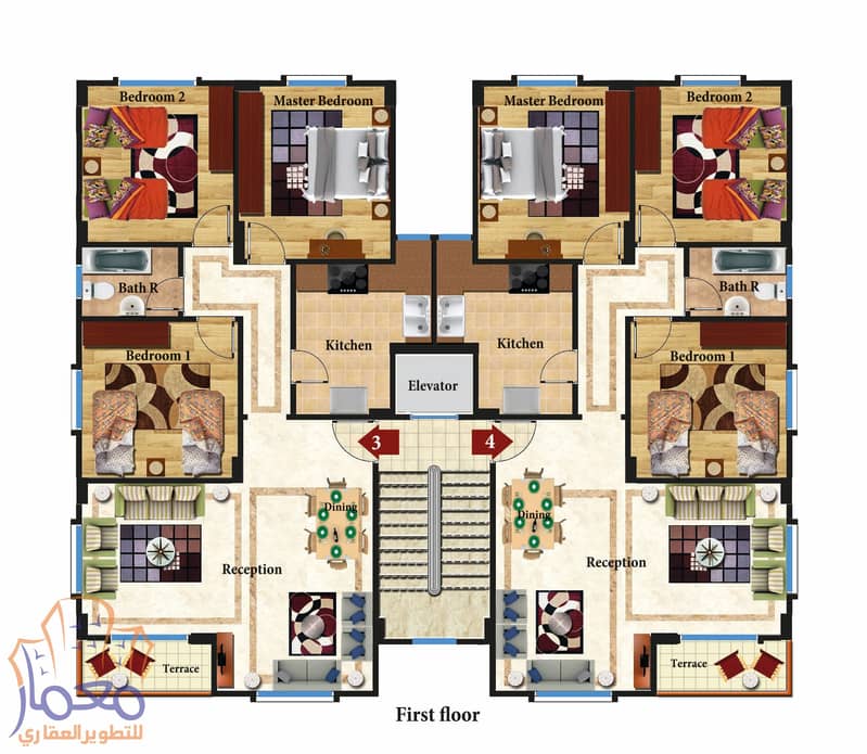 apartment for sale 140m ready to move al andalous 5th settlement new cairo - Widok 4