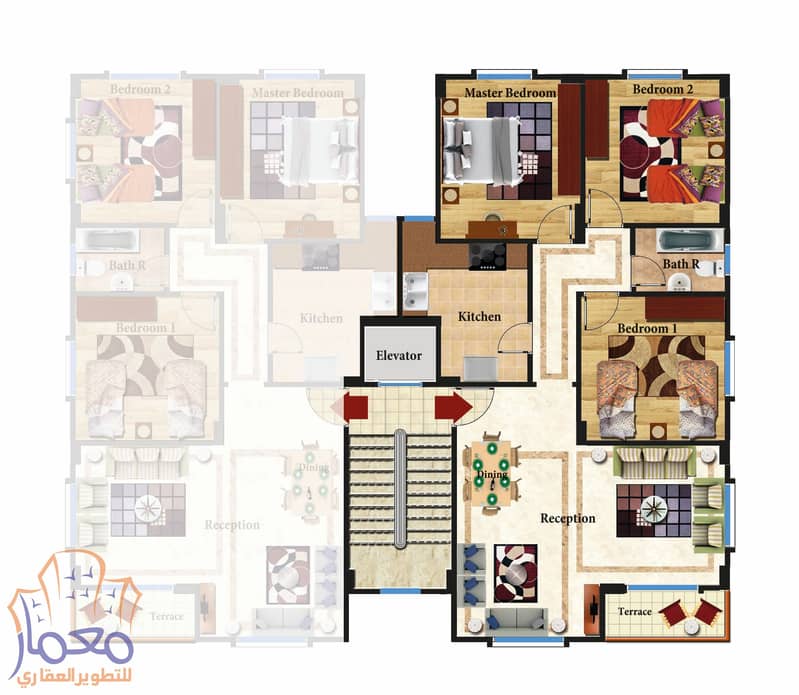 apartment for sale 140m ready to move al andalous 5th settlement new cairo - Widok 5