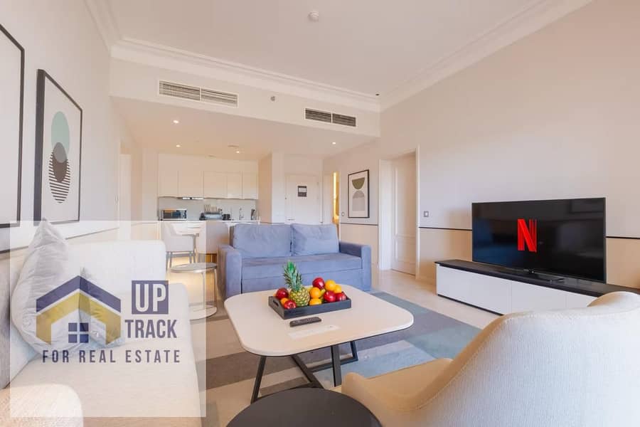 Serviced Hotel Apartment for Daily Rent in The Address Golf Resort Marassi – 2 Bedrooms, Lagoon View - Widok 3
