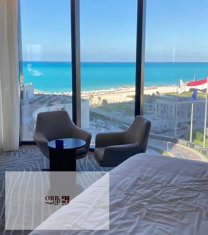 Chalet for sale in Mazarine, 129 sqm, featuring 2 bedrooms and a sea view, with a down payment of only EGP 140,772 and payment plans of up to 12 years – pohled 3