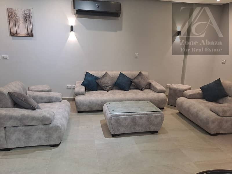 Furnished ground floor apartment for rent in Garden Compound, Stone Residence, Katameya, Cairo. 3 bedrooms. - Ansicht 3