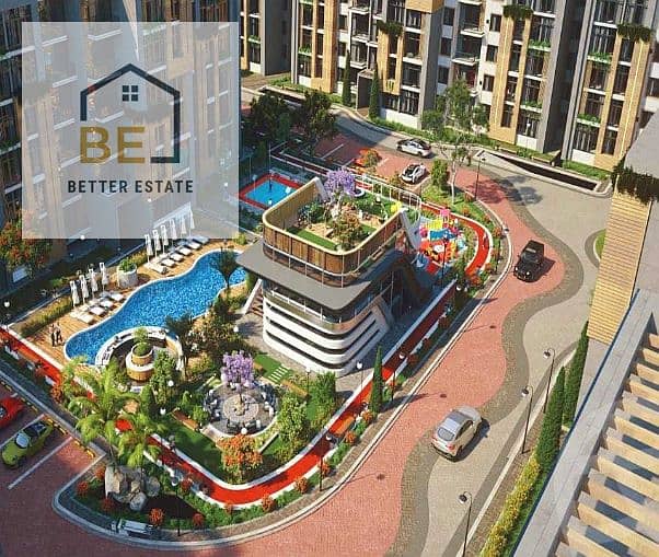 A half-finished apartment for sale in installments in Valencia Valley Compound - New Cairo - Więcej