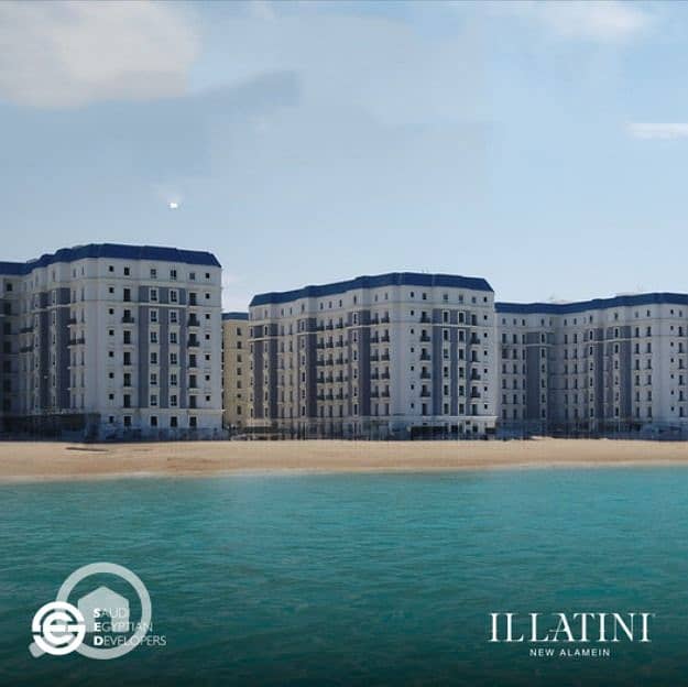 Fully finished chalet with overlooking the lagoon and Alamein Towers. Ready to move in a prime location in the Latin Quarter of New Alamein City. - Mehr