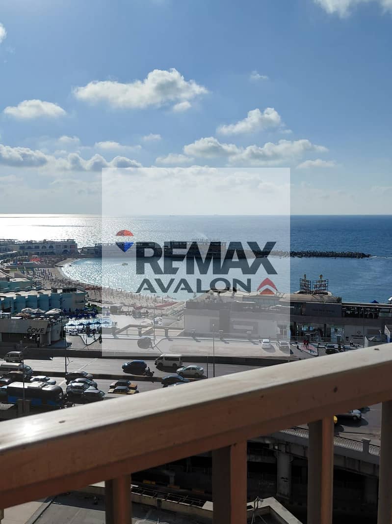 Fully Furnished Apartment for Rent in (Mostafa Kamel Investment Area) – First Row on the Sea - Widok 2