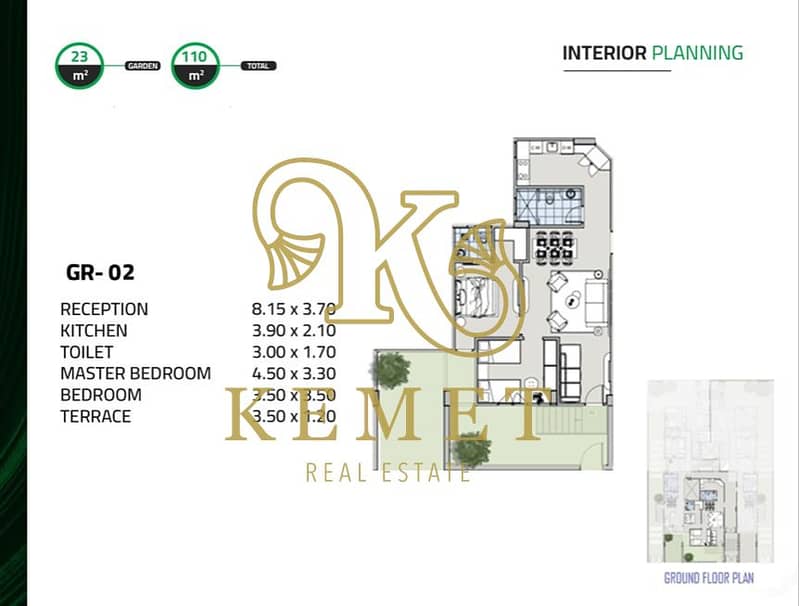 Ground Floor Apartment 110m + 23m Garden in Beit Al Watan District 2 B81 - Ansicht 6