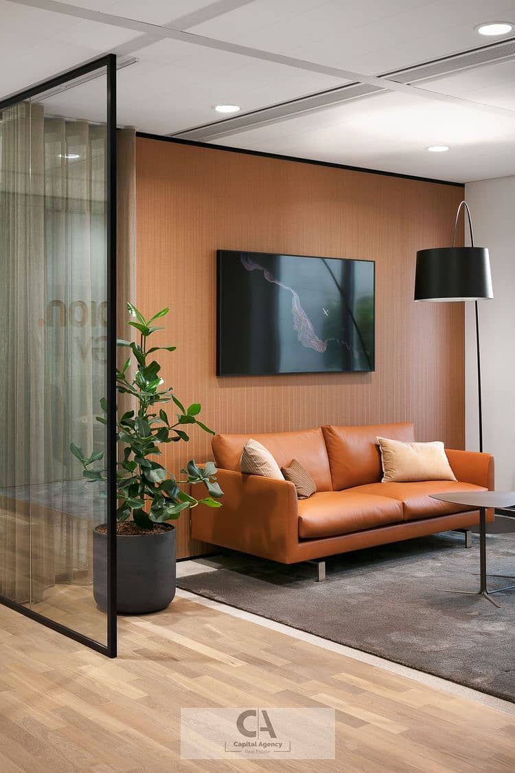 fully finished administrative office with air conditioning for rent 173 sqm – on North 90th Street, near Mohamed Naguib Axis – Fifth Settlement - Vista 2