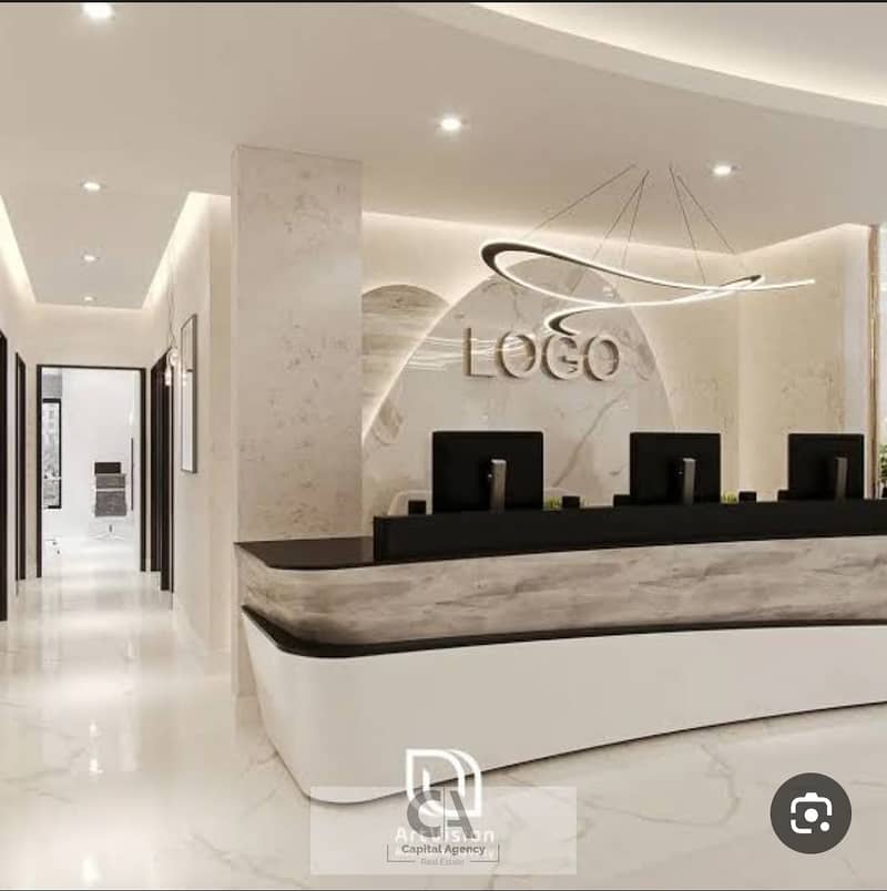 Clinic for rent, 52 sq m, on Gamal Abdel Nasser Axis - finished with air conditioning - Fifth Settlement - Vista 2