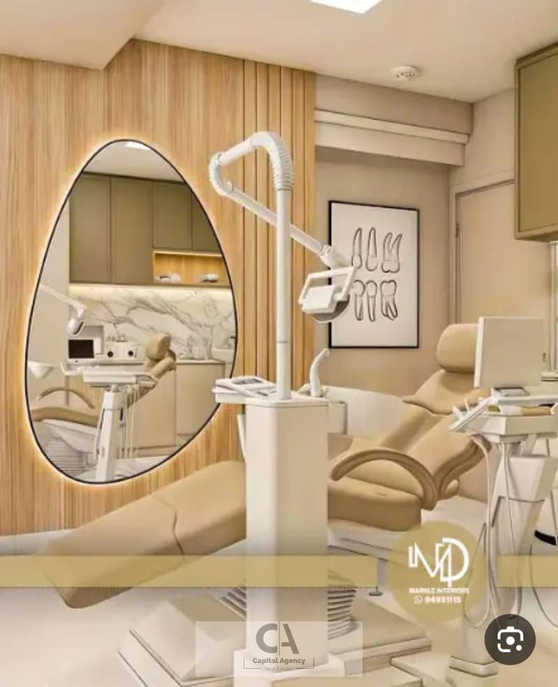 Clinic for rent, 52 sq m, on Gamal Abdel Nasser Axis - finished with air conditioning - Fifth Settlement - Vista 3