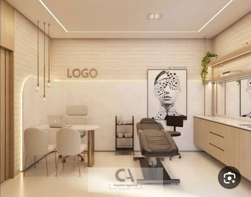 Clinic for rent, 52 sq m, on Gamal Abdel Nasser Axis - finished with air conditioning - Fifth Settlement - Vista 4