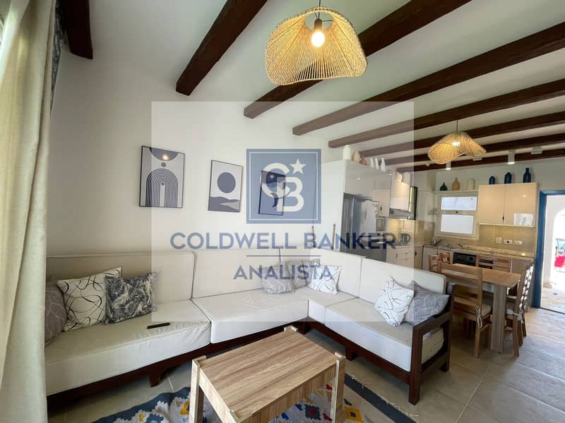 Ground Chalet for Rent in Mountain View Ras El Hekma – Private Garden – Direct Pool View - Widok 4