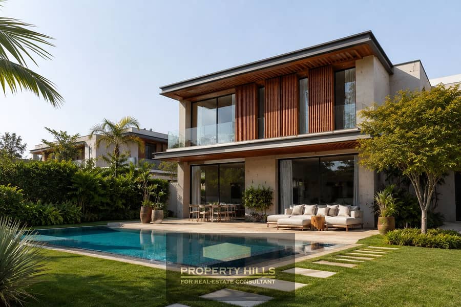 A spacious villa with a private swimming pool, 3 floors, with many rooms, located on Dahshour link directly next to Swan Lake. - Widok 2
