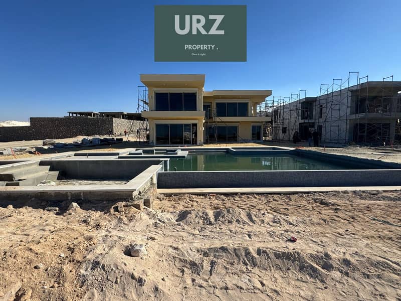 soul 5BR standalone villa first row on the sea in Ras El Hekma Ready in 6 months finished with ACs. Near Silver Sands Marsa Baghush . - Ansicht 3