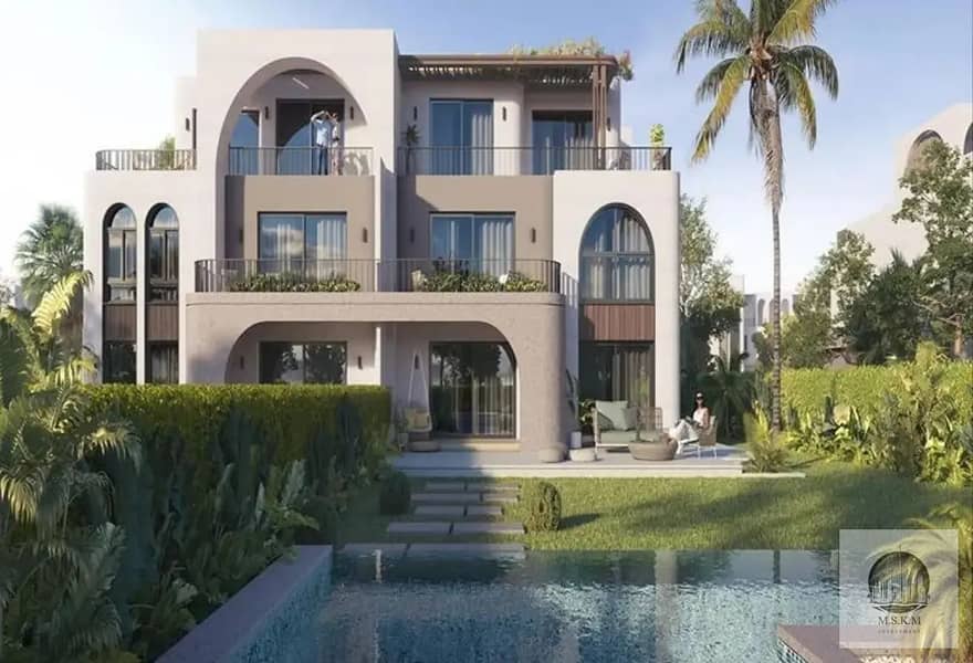 Villa for sale in O West October compound, immediate delivery, 247 square meters with a 200 square meter garden, at a special price. - Więcej