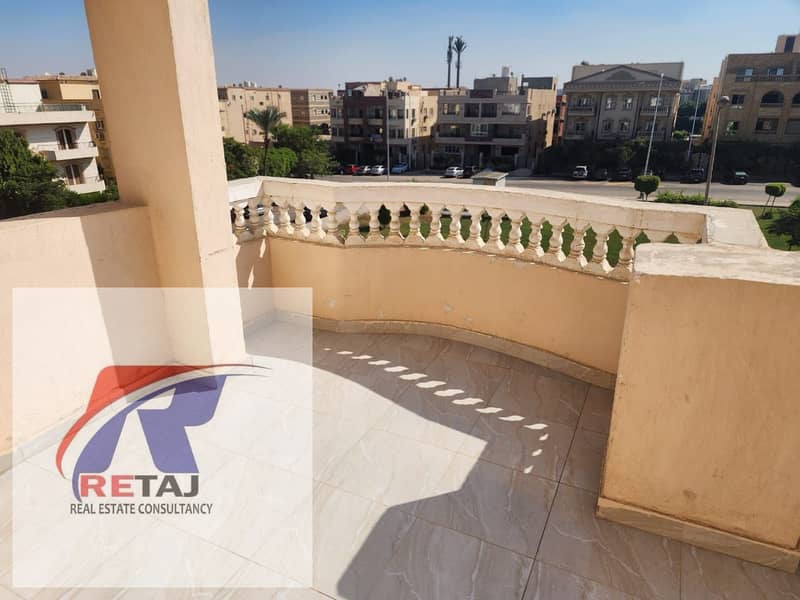 Rooftop apartment for rent with kitchen, in a prime location overlooking a large garden in Al Banafseg Villas, 9 steps from the waterway and Mohamed N – pohled 4
