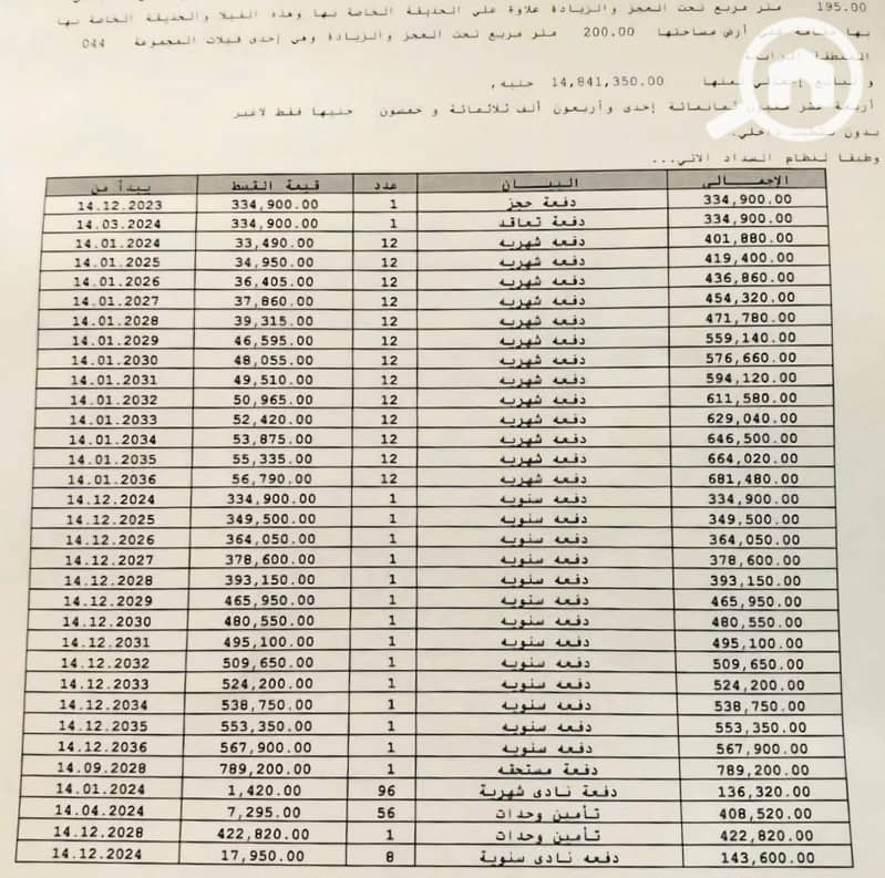 Villa for sale in Noor City, old reservation, lowest total price, Q1 model, high quality, sea view, delivery 2027 - Ansicht 3