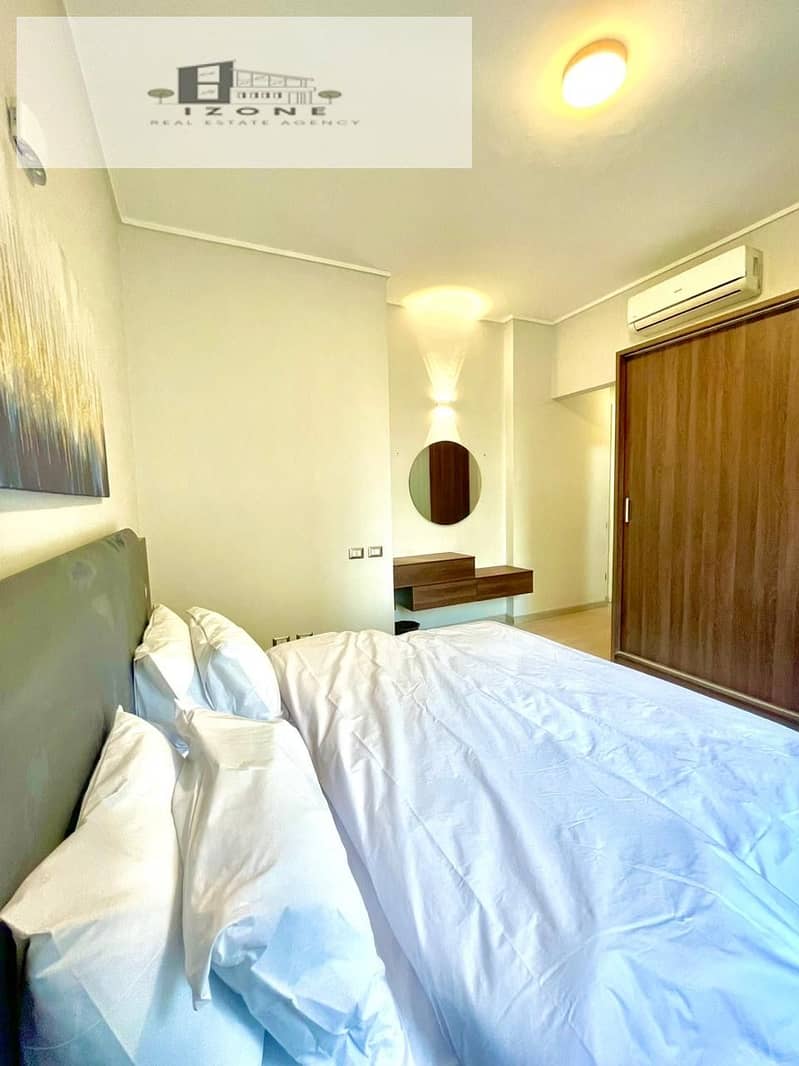 Fully Furnished Apartment with Private Garden for Rent – The Village Gate New Cairo – 140sqm – 2 Bedrooms – 2 Bathrooms - Mehr
