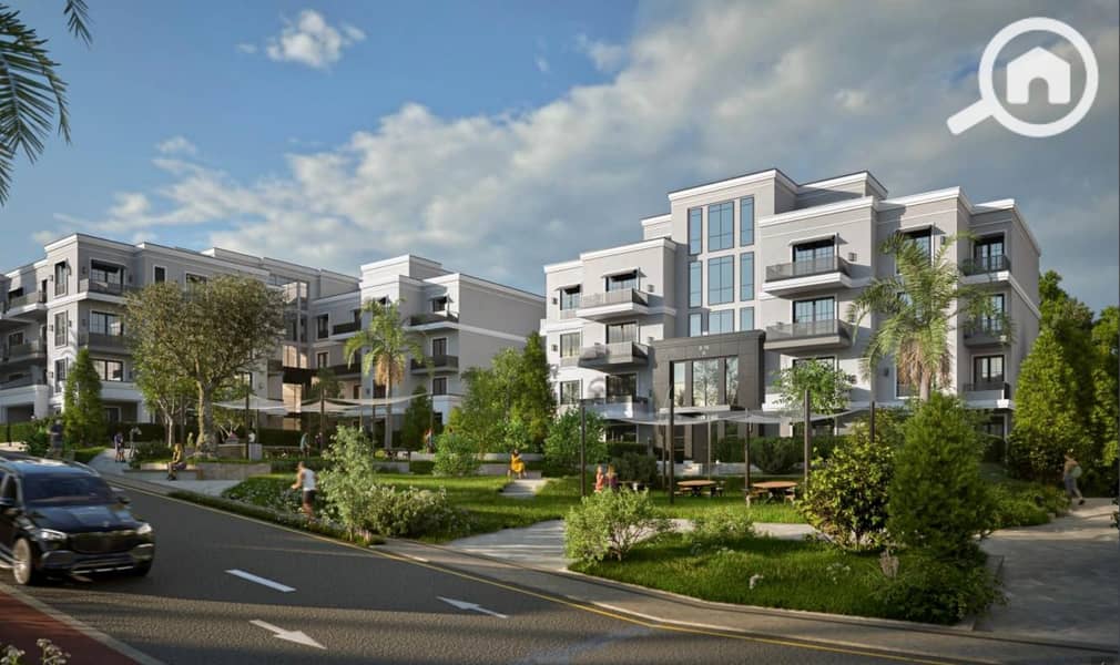 Finished, 3-bedroom apartment, ground floor with garden, for sale in Rewaya Compound Sheikh Zayed - Mehr