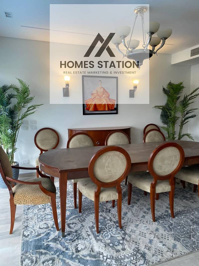 Luxury Apartment with Private Garden & Pool for Rent in Lake View Residence, New Cairo - Widok 3