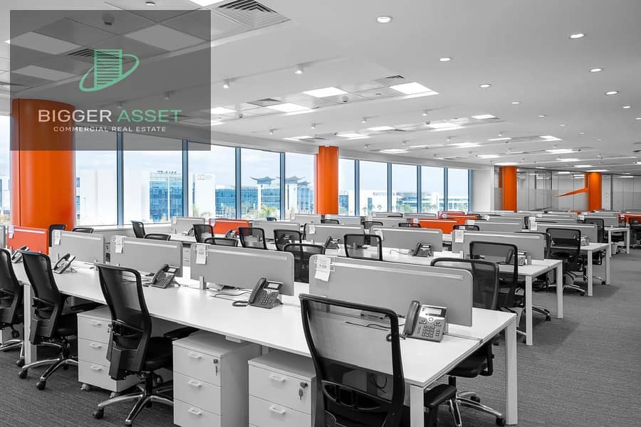 Admin Office|For Rent|Fully Finished+ Acs|1370Sqm| prime location - Widok 5