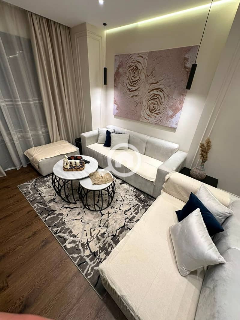 Premium Furnished Apartment For Rent in Al Patio Oro Compound -New Cairo Prime Location With Private Garden - Widok 5