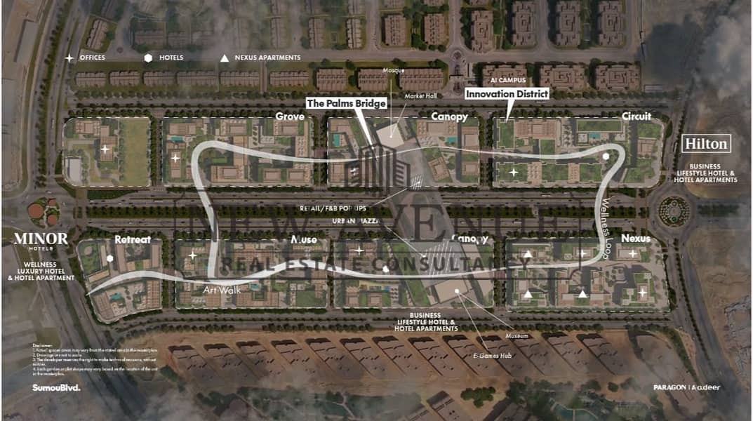 Administrative Office with 30% off for sale 183 sqm at Sumou Blvd in El Mostkbal City - Widok 6