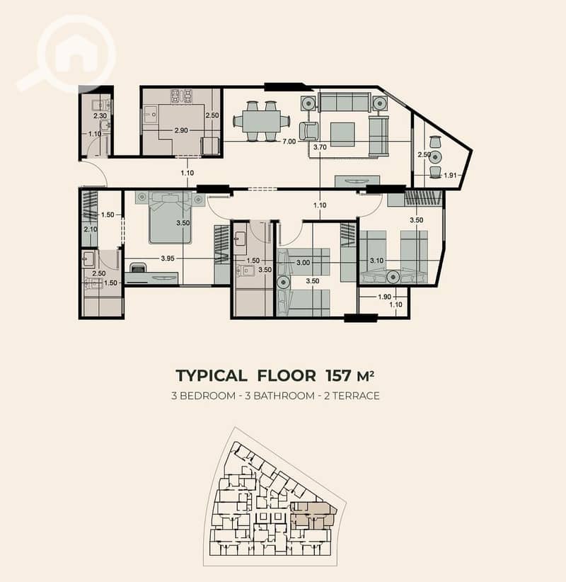 Apartment for sale in Zahraa El Maadi, prime location with a 20% discount - Widok 2