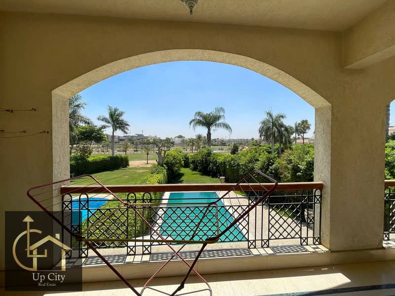 5 bedroom villa for sale in mirage city new cairo open view on landscape and private swimming pool - Vista 3