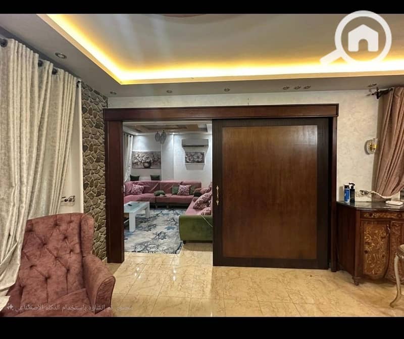 Furnished apartment for rent in Al-Narges, Fifth Settlement Buildings, 180 meters | 3 rooms + living room | Fully air-conditioned | First upper floor | Elevator - Widok 3