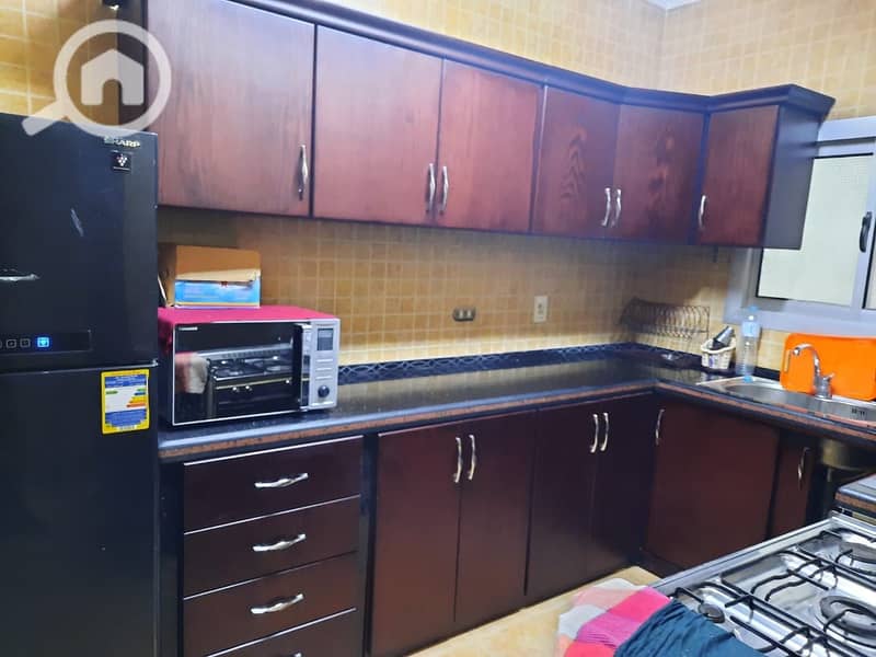 Furnished apartment for rent in Al-Narges, Fifth Settlement Buildings, 180 meters | 3 rooms + living room | Fully air-conditioned | First upper floor | Elevator - Widok 6