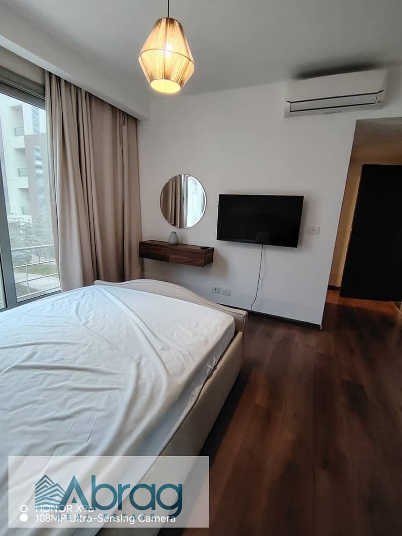 For rent: 133 sqm, 2-bedroom apartment—modern, furnished, and air-conditioned—in Palm Parks Compound, 6th of October City. - More