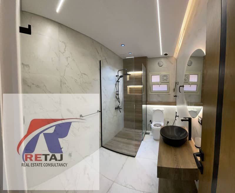 New apartment for rent in New Cairo's Fifth Settlement, in the villa district of the Third Neighborhood. 200 square meters, ultra-super-lux finishing, – pohled 5