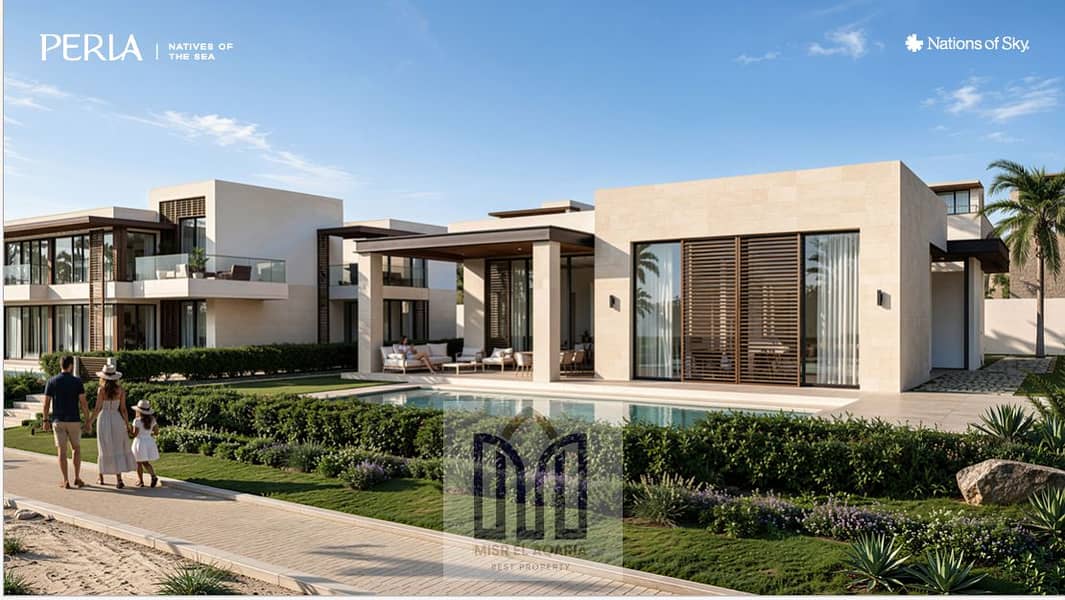 Villa for sale, first row by the sea, installment over 10 years at the price of the launch. Book now. - Aanzicht 5
