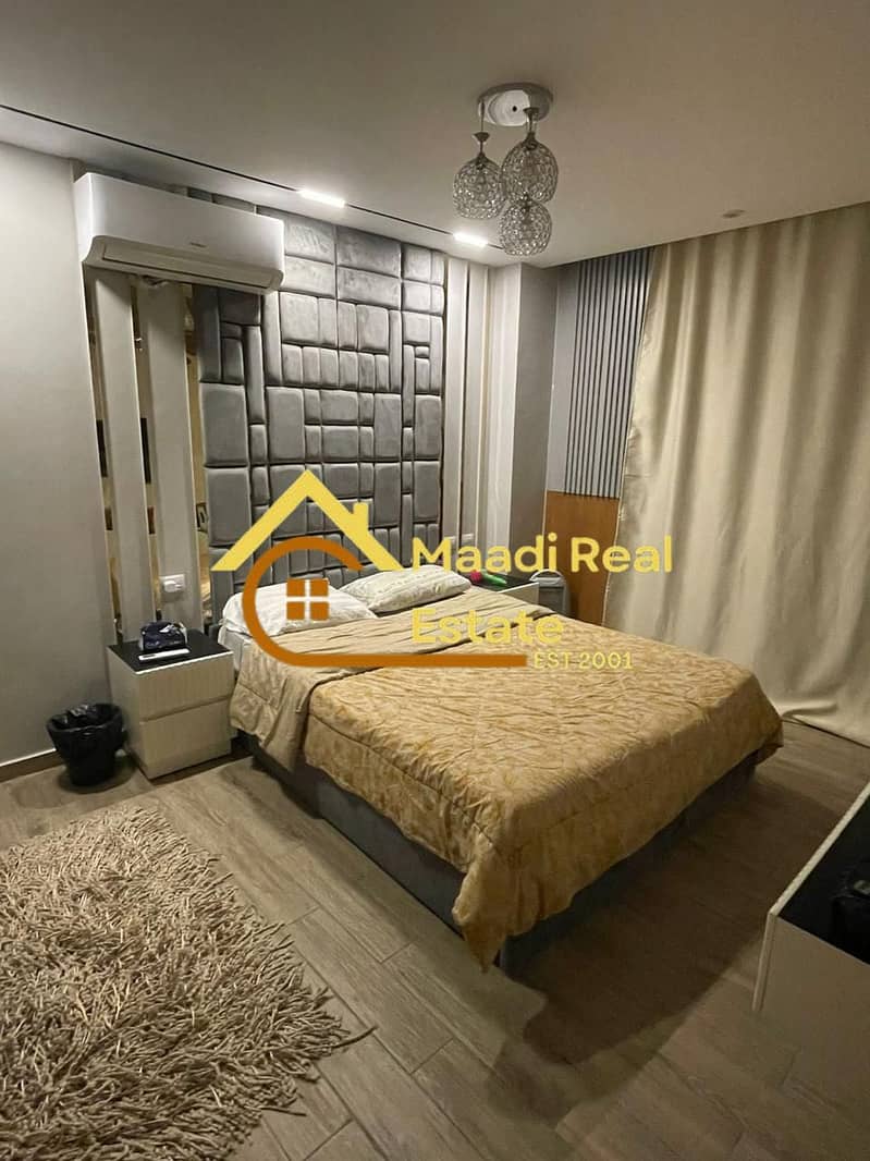 Furnished hotel apartment for rent, first occupancy, in the heart of Sarayat El Maadi, prime location, very low price, close to all services. - Więcej