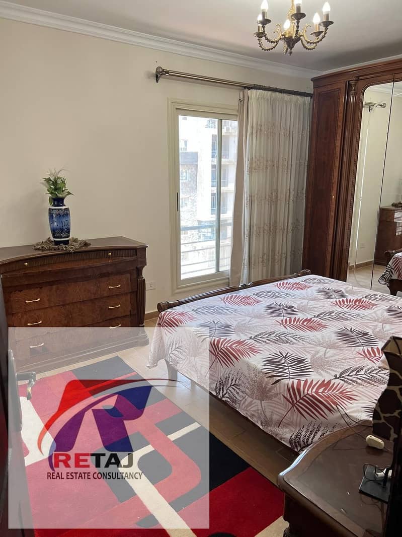 Furnished apartment for rent, five minutes from Al Rehab in Dar Misr Al Qarnafel, 130 square meters, super deluxe finishing, priced at 22,000 EGP. - Ansicht 3