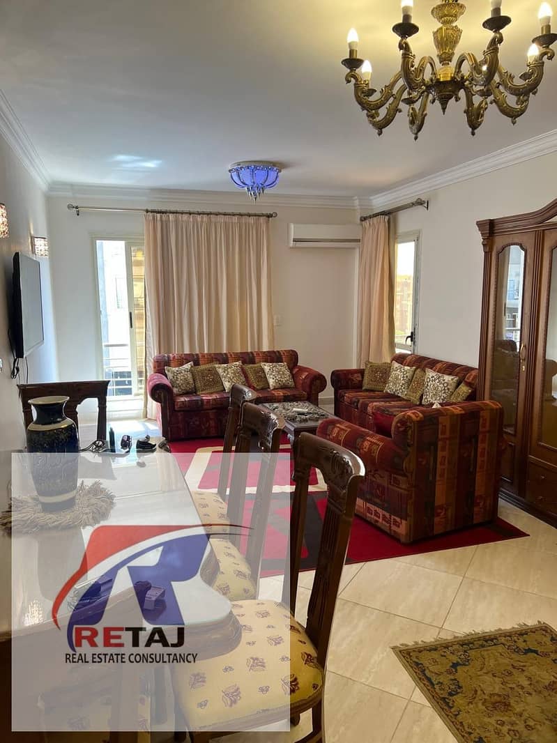 Furnished apartment for rent, five minutes from Al Rehab in Dar Misr Al Qarnafel, 130 square meters, super deluxe finishing, priced at 22,000 EGP. - Ansicht 4