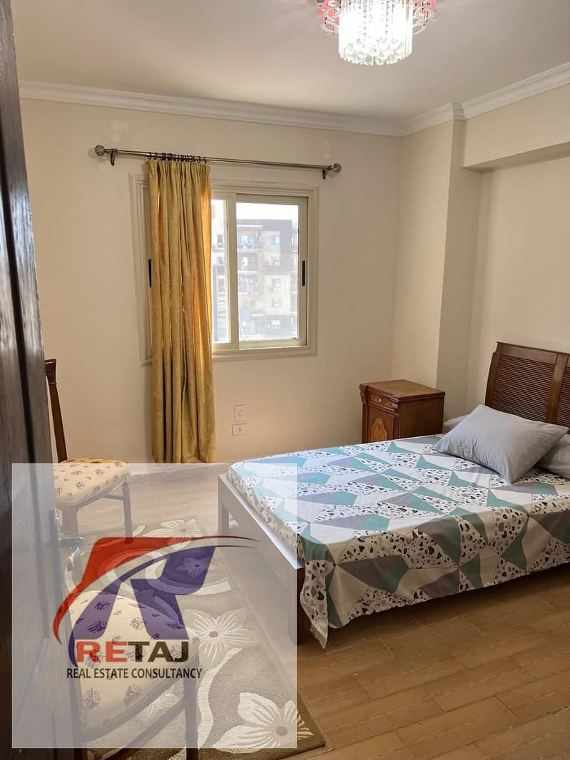 Furnished apartment for rent, five minutes from Al Rehab in Dar Misr Al Qarnafel, 130 square meters, super deluxe finishing, priced at 22,000 EGP. - Ansicht 6
