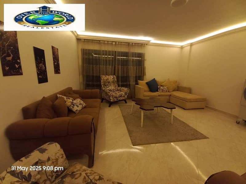 Dar Alna Trees Compound, Zahraa Al-Maadi furnished apartment for rent consists of two bedrooms, a reception, 2 bathrooms, and an air-conditioned kitchen with Wi-Fi and natural gas next to Carrefour City Center, Maadi Ring Road. - Widok 5