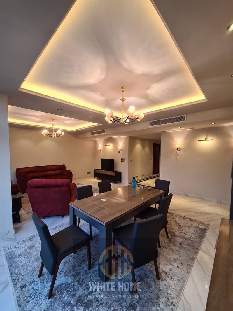 Apartment Fully furnished, for rent, in The Water Way Compound New Cairo near to pools & Gym & Seoudi market , Prime Location on Mohamed Naguib Axis . – pohled 4