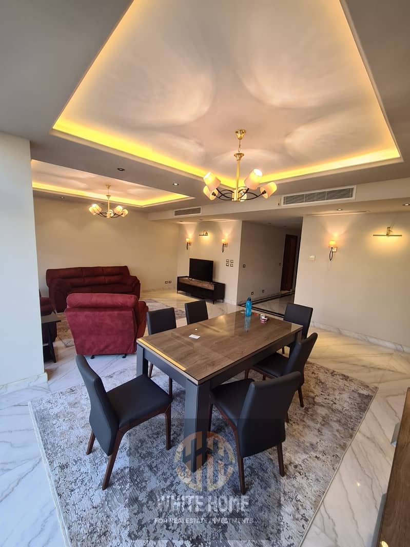 Apartment Fully furnished, for rent, in The Water Way Compound New Cairo near to pools & Gym & Seoudi market , Prime Location on Mohamed Naguib Axis . – pohled 6