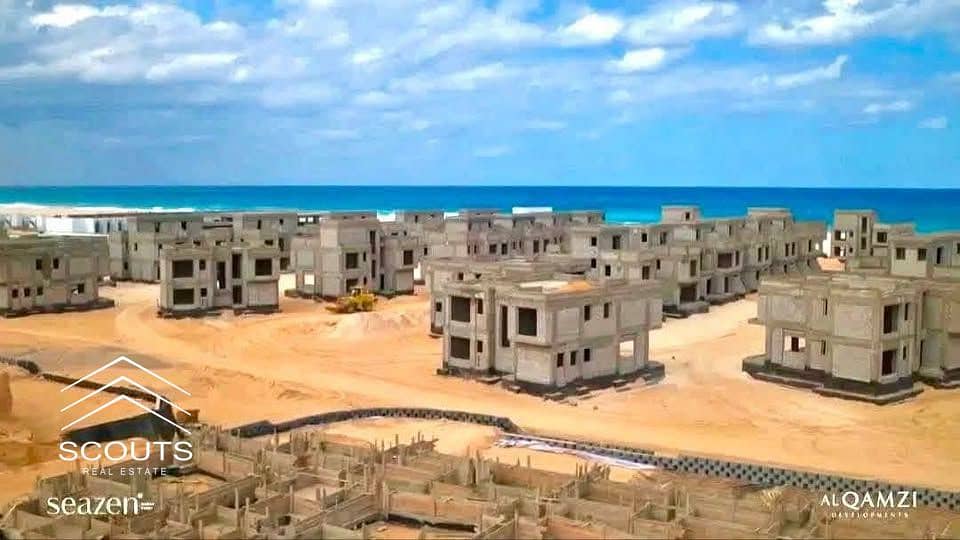 Fully finished chalet with air conditioning, overlooking the sea, and offering premium amenities at the best price for sale in Ras El Hekma, North Coa - Fler